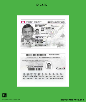 Kanada Hindistan status Kimlik Kartı Kart