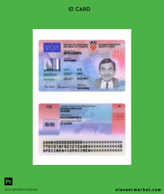 Hırvatistan Kimlik Kartı Kart