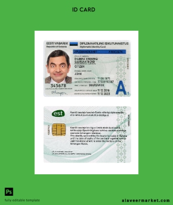 Estonya Diploma Kimlik Kartı Kart 2018-present