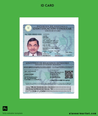 Guatemala consular Kimlik Kartı Kart