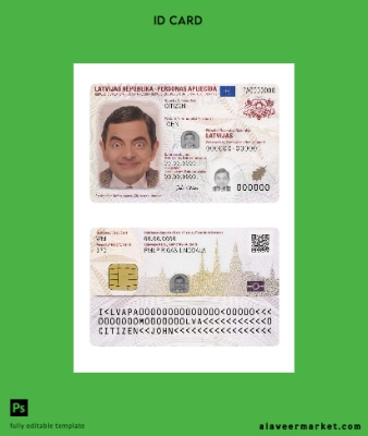 Letonya Kimlik Kartı Kart 2019 - present