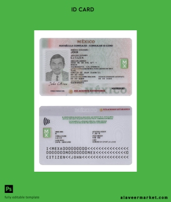 Meksika consular Kimlik Kartı Kart