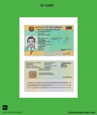Mozambique Kimlik Kartı version 2