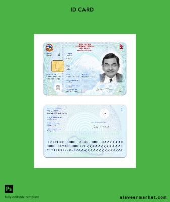 Nepal Kimlik Kartı Kart