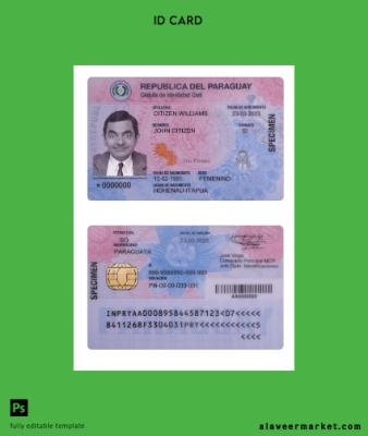 Paraguay Kimlik Kartı Kart 2023-present