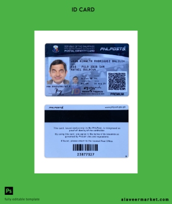 Filipinler postal Kimlik Kartı Kart