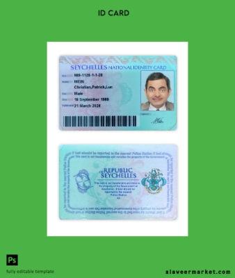 Seychelles national Kimlik Kartı Kart