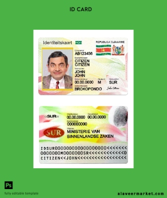 Suriname Kimlik Kartı Kart