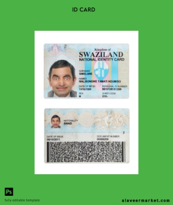 Swaziland national Kimlik Kartı Kart