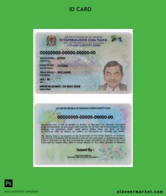 Tanzania Kimlik Kartı version 2