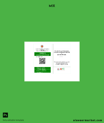 Bangladeş Kimlik Kartı vaccination Sertifika Word and PDF Şablon
