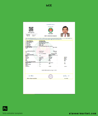 Bangladeş Dhaka South City Corporation Gazi Travel Service Trade licence Şablon in Word and PDF format, fully Düzenlenebilir