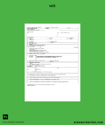 Almanya İşletme Registration Word and PDF Şablon