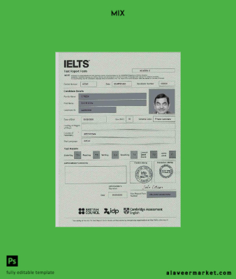 IELTS test report form Sertifika