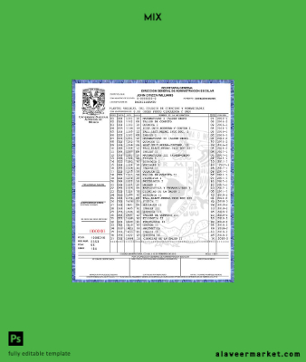 Meksika Kimlik Kartı Nacional Autonoma de Meksika Secretaria General