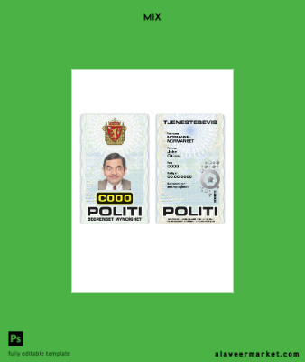 Norveç Police Kimlik Kartı Kart