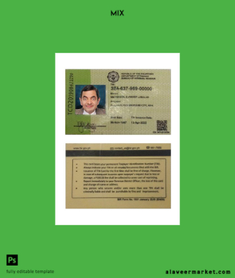 Filipinler bureau of internal revenue Kimlik Kartı 2022-present