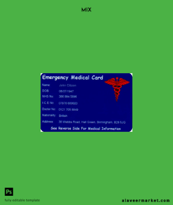UK emergency Tıbbi Kart