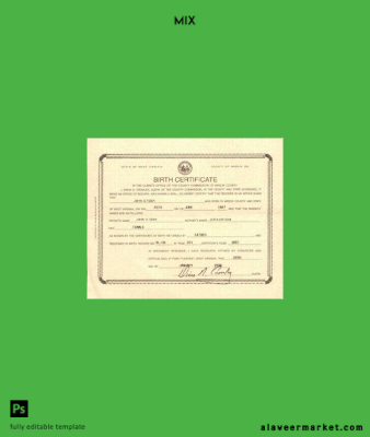 USA Mason county death Sertifika