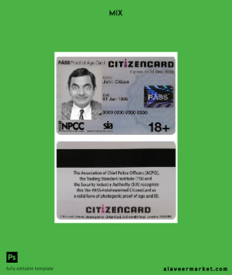 United Kingdom Pass Kart (proof of age Kart