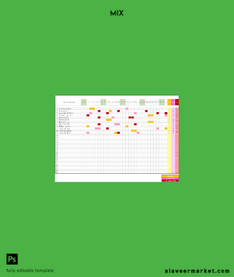 employee attendance sheet Şablon in Excel and PDF format, fully Düzenlenebilir
