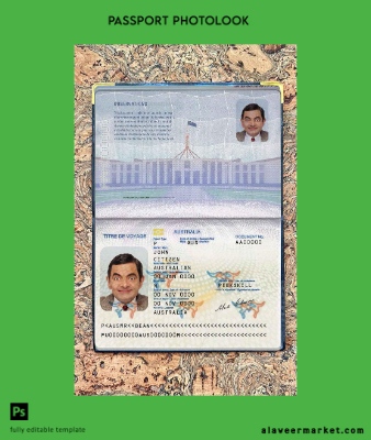 Avustralya Pasaport (convention travel document) free photo look
