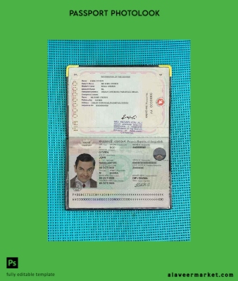 Bangladeş Pasaport Yeni (Machine Readable Pasaport since April 2010 photo look