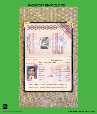 Palestine Pasaport photo look