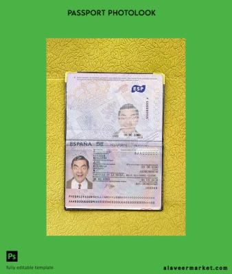İspanya Pasaport from 2015 photo look