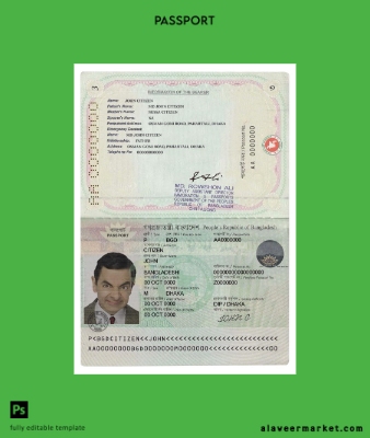 Bangladeş Pasaport Yeni (Machine Readable Pasaport since April 2010