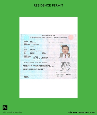 Fransa Oturma Kart application Makbuz
