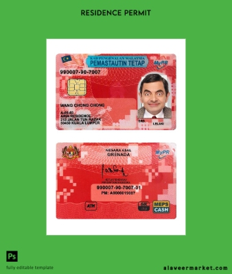 Malezya permanent Kimlik Kartı Kart