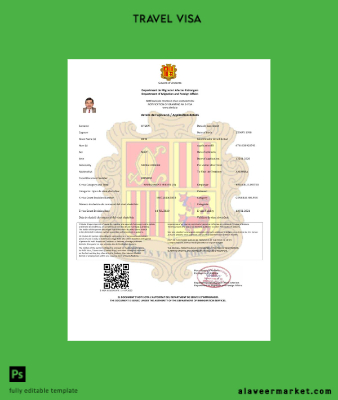 Andorra Vize in Word and Pdf Şablon