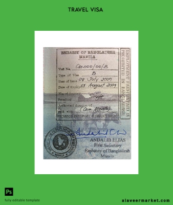 Bangladeş stamp Vize