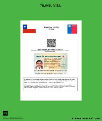 Şili Vize Şablon in Word and Pdf formats