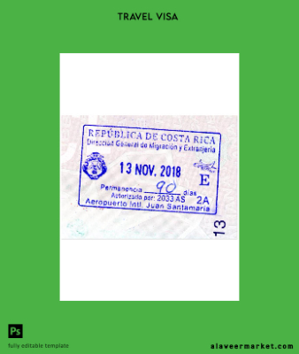 Costa Rica Vize Stamp