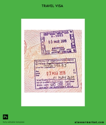 Hindistan Vize Stamp