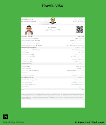 Irak Vize Şablon in Word and Pdf formats