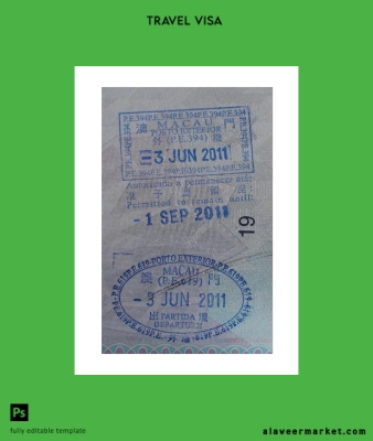 Macau Vize Stamp