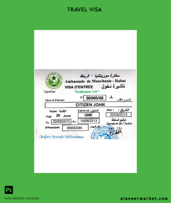 Mauritania-Rabat Vize