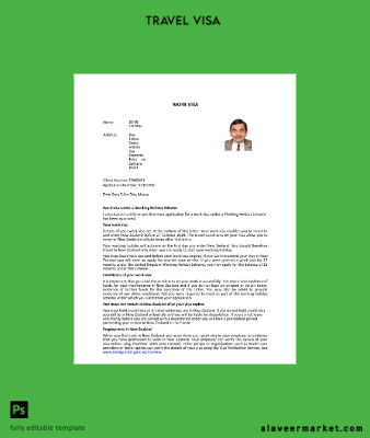 Yeni Zealand Vize Şablon in Word and Pdf formats