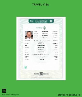 Suudi Arabistan Arabia Vize Şablon in Word and Pdf formats, version 7