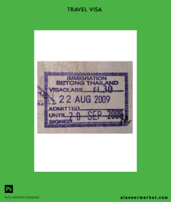 Tayland Vize Stamp