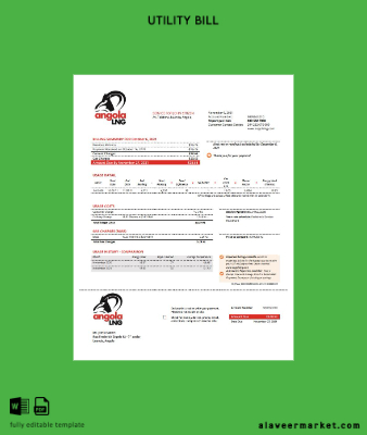Angola LNG proof of address Fatura Fatura word
