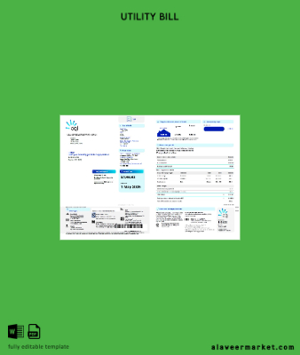 Avustralya AGL Gaz Fatura Fatura word 3 pages, 1-2 page