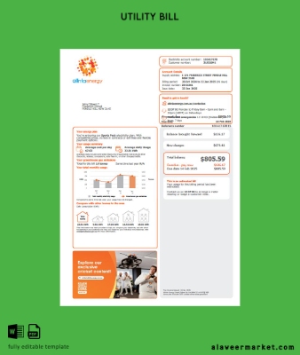 Avustralya Alinta Energy Fatura Fatura word version 2