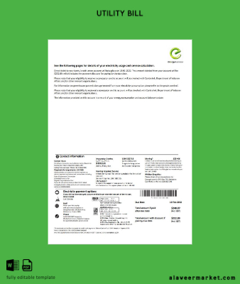 Avustralya Energy Avustralya Elektrik Fatura Fatura word 3 pages 3