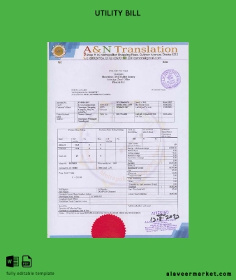 Bangladeş A&N translation electric Fatura word