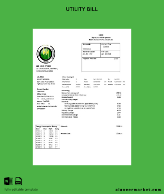 Belize Elektrik Limited Elektrik Fatura Fatura word