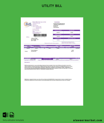 Belize Su Services Limited Fatura Fatura word